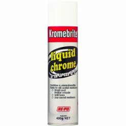 Re-Po Kromebrite Aerosol Paint Enamel, Liquid Chrome - 400g