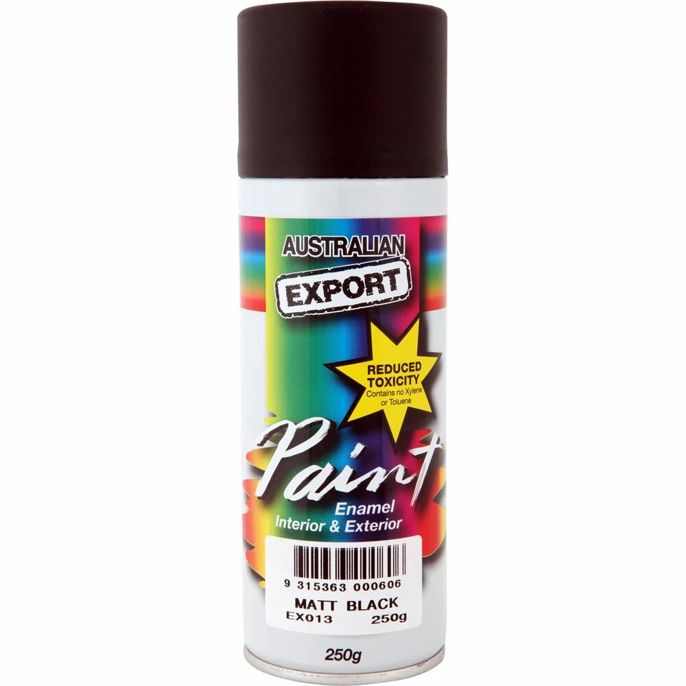 Export Aerosol Paint - Enamel, Matt Black - 250g 3 Export Aerosol Paint - Enamel, Matt Black - 250g