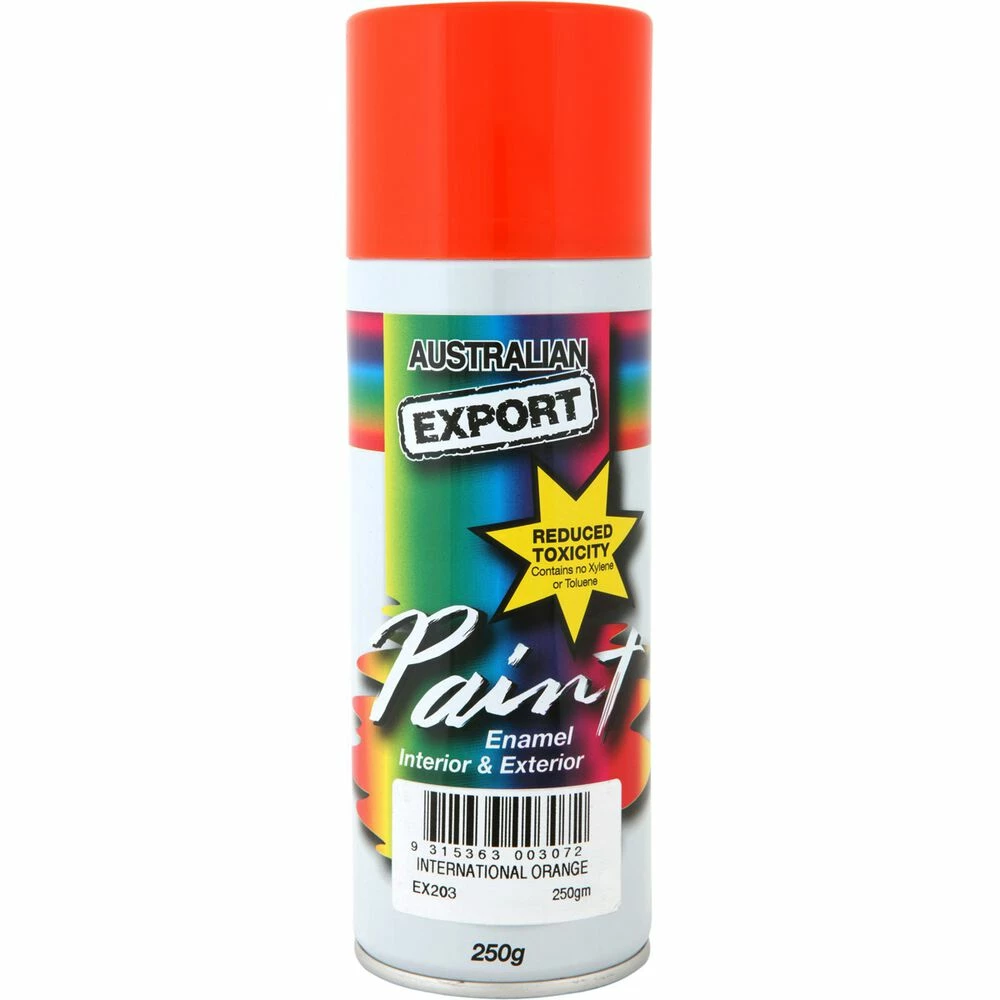 Export Aerosol Paint - Enamel, International Orange - 250g 3 Export Aerosol Paint - Enamel, International Orange - 250g