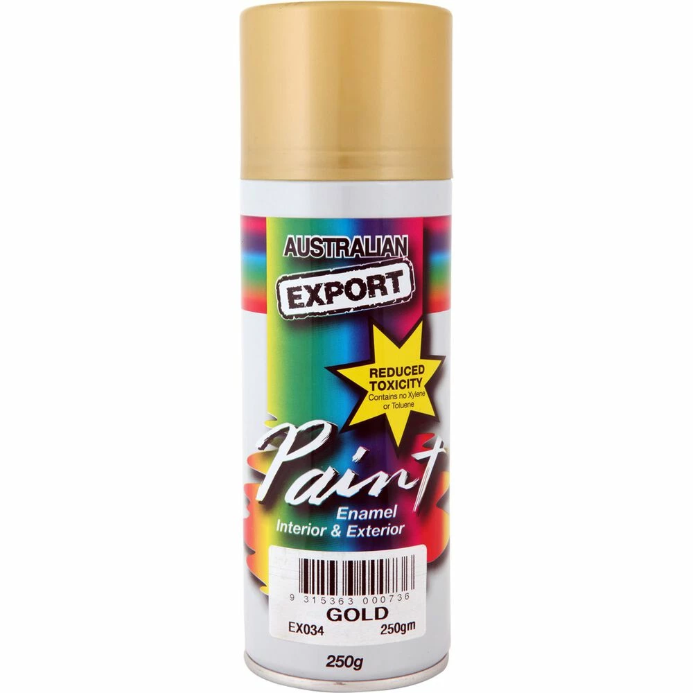 Export Aerosol Paint Enamel, Gold - 250g 3 Export Aerosol Paint Enamel, Gold - 250g