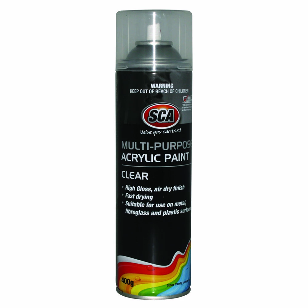 SCA Acrylic Aerosol Paint, Clear - 400g 3 SCA Acrylic Aerosol Paint, Clear - 400g