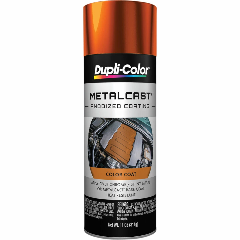 Dupli-Color Metalcast Aerosol Paint Enamel Orange Anodised - 311g 3 Dupli-Color Metalcast Aerosol Paint Enamel Orange Anodised - 311g
