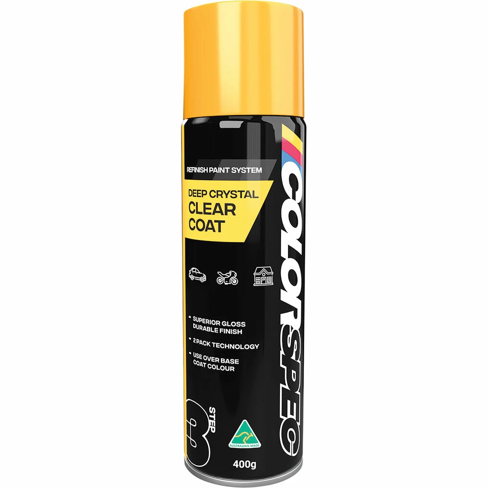 ColorSpec Deep Crystal Aerosol Paint, Clear Coat - 400g 3 ColorSpec Deep Crystal Aerosol Paint, Clear Coat - 400g