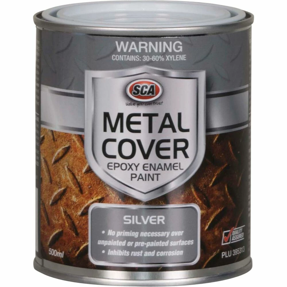 SCA Metal Cover Enamel Rust Paint Silver - 500mL 3 SCA Metal Cover Enamel Rust Paint Silver - 500mL