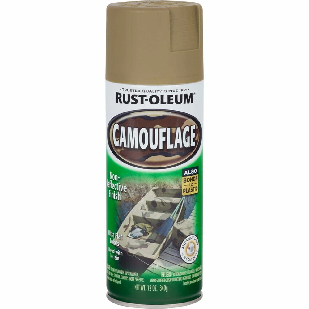 Rust-Oleum Camo Aerosol Paint Khaki, 340g 3 Rust-Oleum Camo Aerosol Paint Khaki, 340g