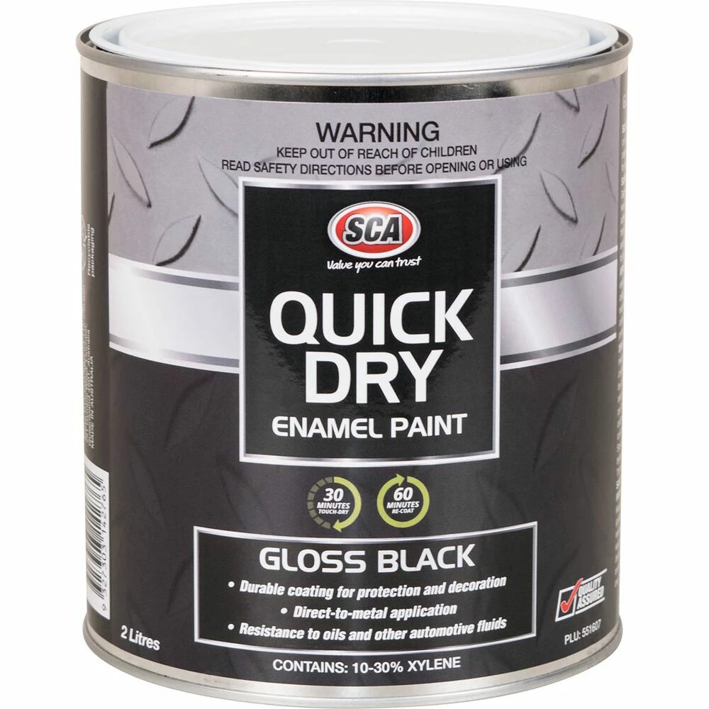 SCA Quick Dry Enamel Black - 2 Litre 3 SCA Quick Dry Enamel Black - 2 Litre