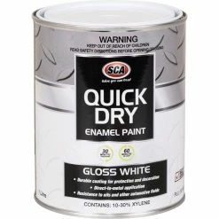 SCA Quick Dry Enamel White - 1 Litre