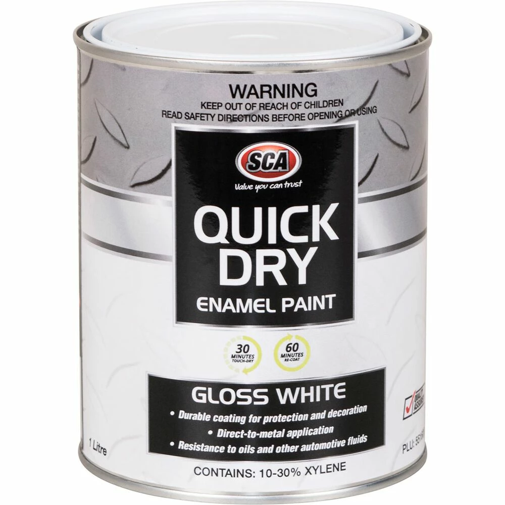 SCA Quick Dry Enamel White - 1 Litre 3 SCA Quick Dry Enamel White - 1 Litre