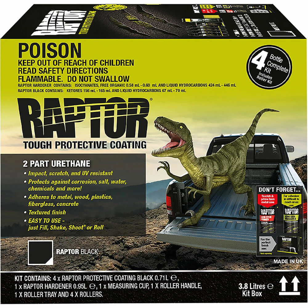 Raptor 2K Bedliner - 4 Litre Black Kit 3 Raptor 2K Bedliner - 4 Litre Black Kit