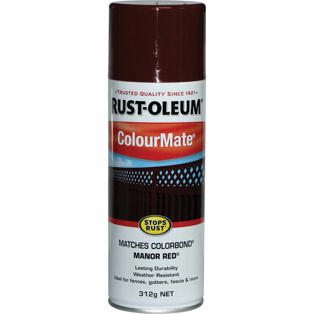 Rust-Oleum Aerosol Paint - Colourmate, Manor Red 312g 3 Rust-Oleum Aerosol Paint - Colourmate, Manor Red 312g