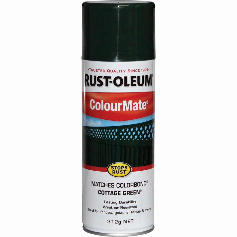 Rust-Oleum Aerosol Paint - Colourmate, Cottage Green 312g 3 Rust-Oleum Aerosol Paint - Colourmate, Cottage Green 312g