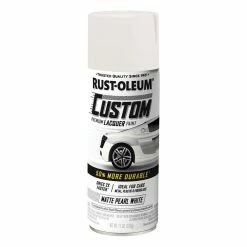Rust-Oleum Aerosol Paint Custom Lacquer, Matte Pearl White - 311g