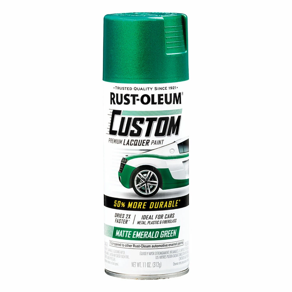Rust-Oleum Aerosol Paint Custom Lacquer, Matte Green - 311g 3 Rust-Oleum Aerosol Paint Custom Lacquer, Matte Green - 311g