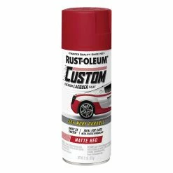 Rust-Oleum Aerosol Paint Custom Lacquer, Matte Red - 311g