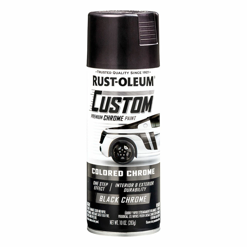 Rust-Oleum Aerosol Paint Custom Lacquer, Chrome Black - 283g 3 Rust-Oleum Aerosol Paint Custom Lacquer, Chrome Black - 283g