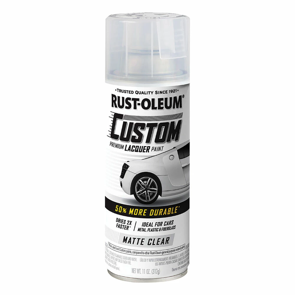 Rust-Oleum Aerosol Paint Custom Lacquer, Matte Clear - 311g 3 Rust-Oleum Aerosol Paint Custom Lacquer, Matte Clear - 311g