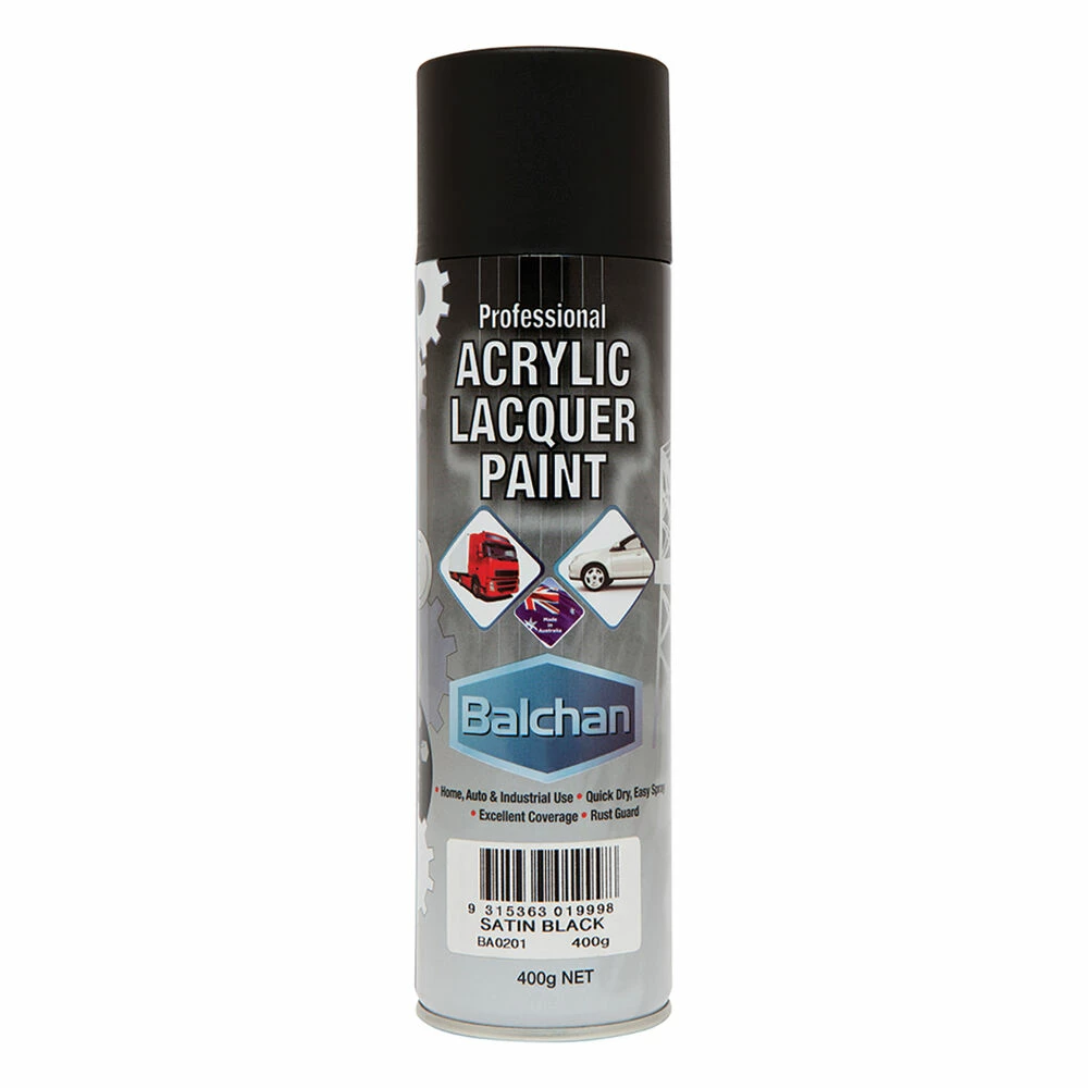 Balchan Acrylic Paint Satin Black 400g 3 Balchan Acrylic Paint Satin Black 400g