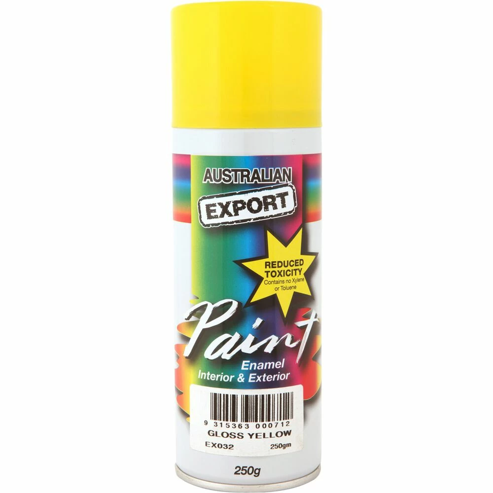 Export Aerosol Paint - Enamel, Yellow - 250g 3 Export Aerosol Paint - Enamel, Yellow - 250g